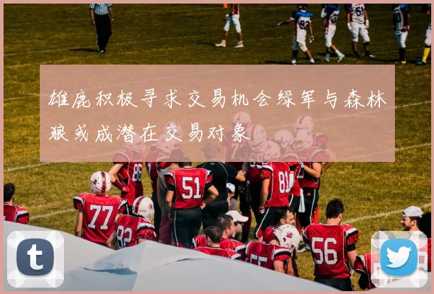 雄鹿积极寻求交易机会绿军与森林狼或成潜在交易对象